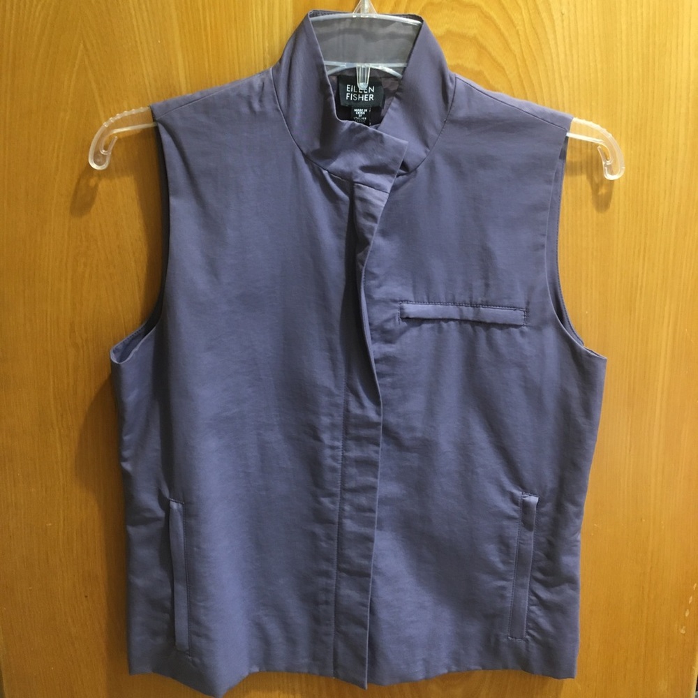 NWT Eileen Fisher lined cotton nylon vest PP